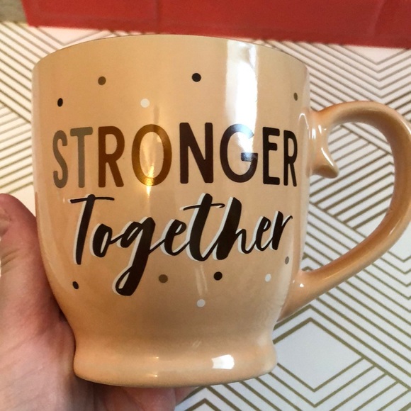 “Stronger Together” Unity & Strength Uplifting Message Ceramic Coffee Tea Mug - Picture 3 of 8